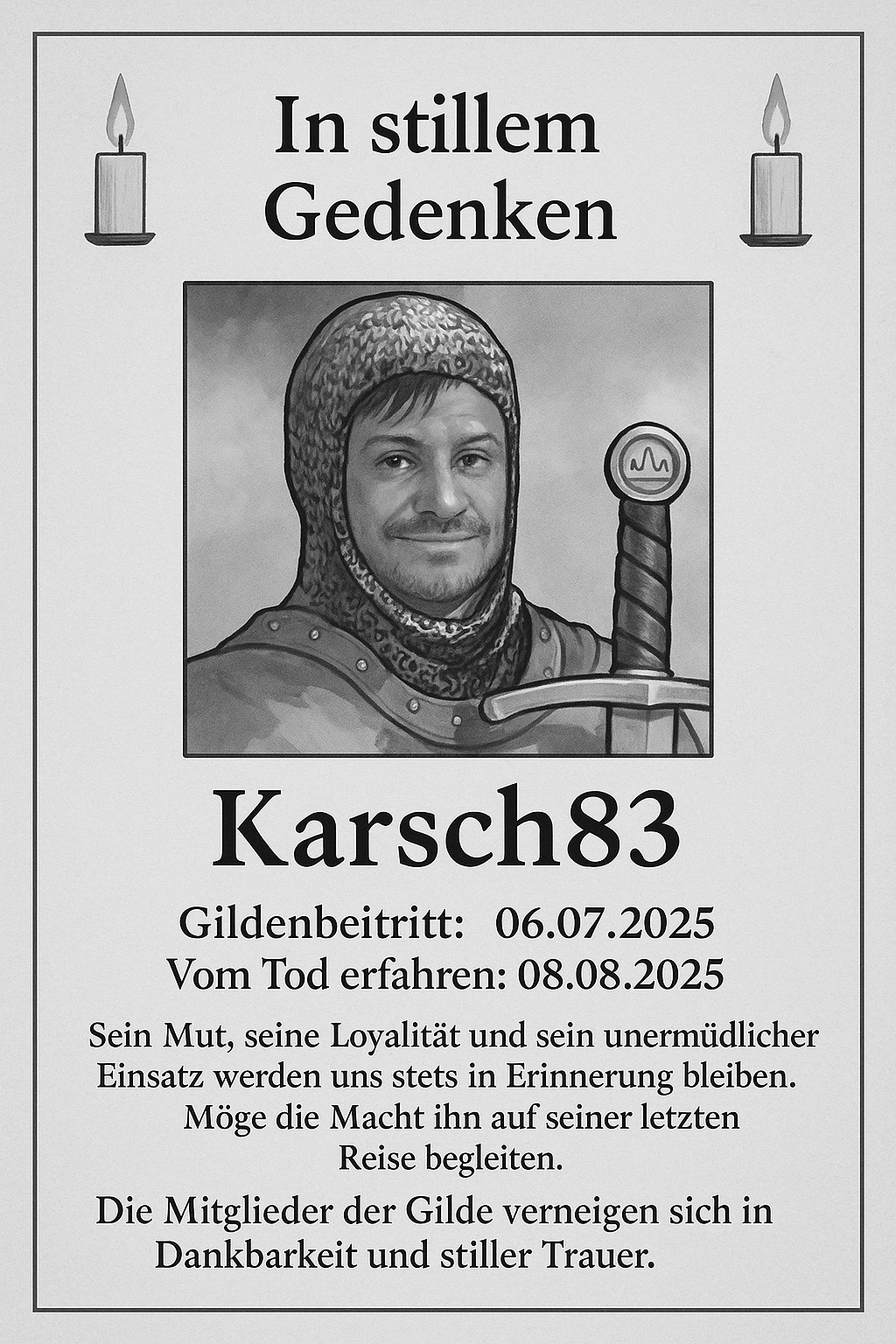 In stillem Gedenken – Karsch83